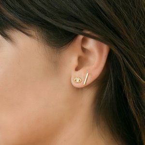 Dainty Bar Earrings (Gold)